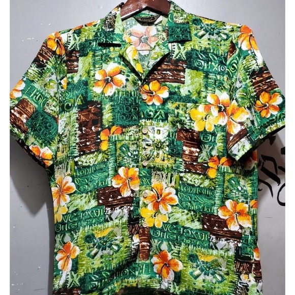 Vintage trumph of California Flower Button Down Shirt Mens Large - Picture 4 of 7